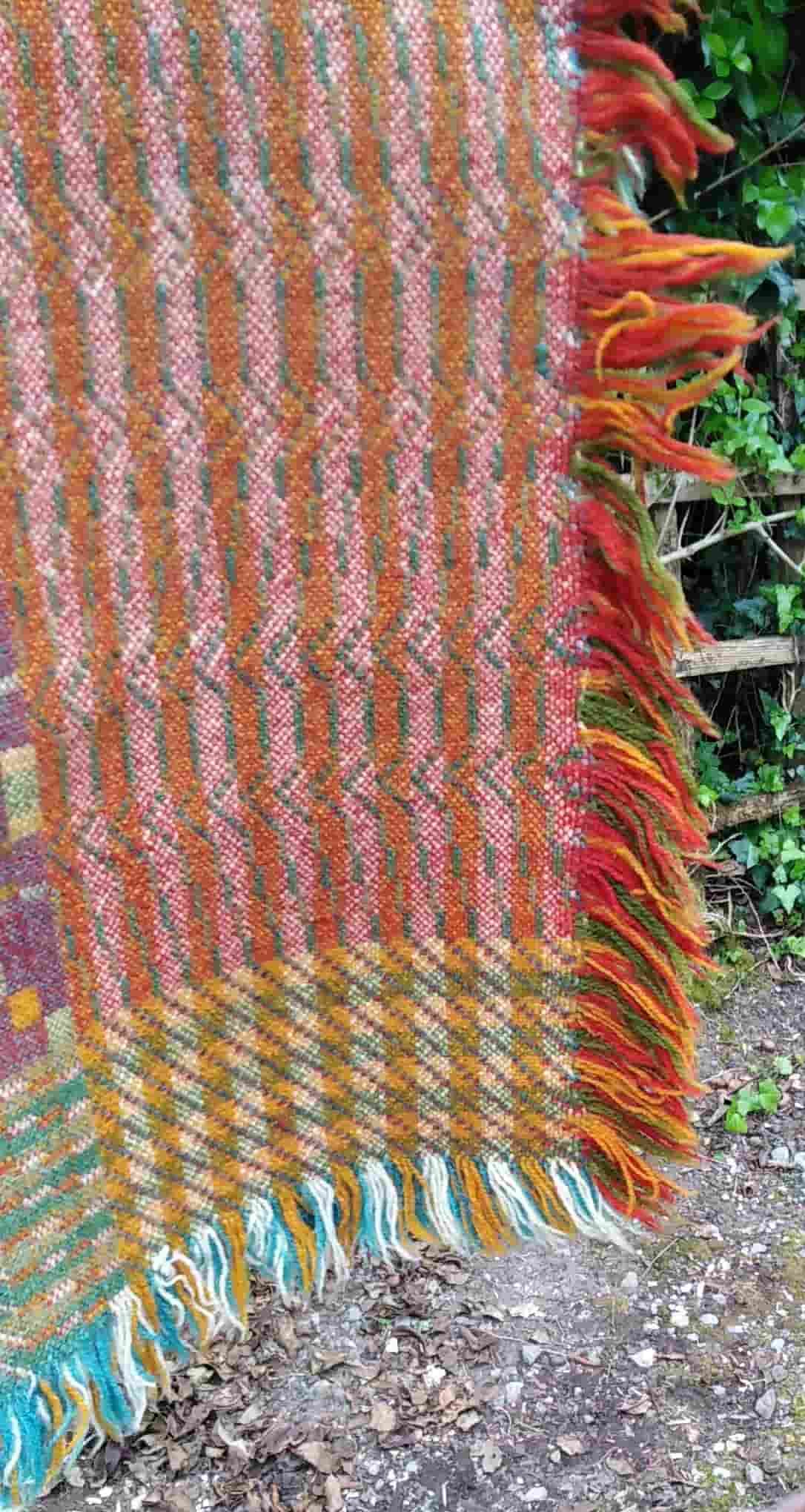Hannah Jones Antique Narrow Loom Small Welsh Reversible Tapestry Blanket-Sampler